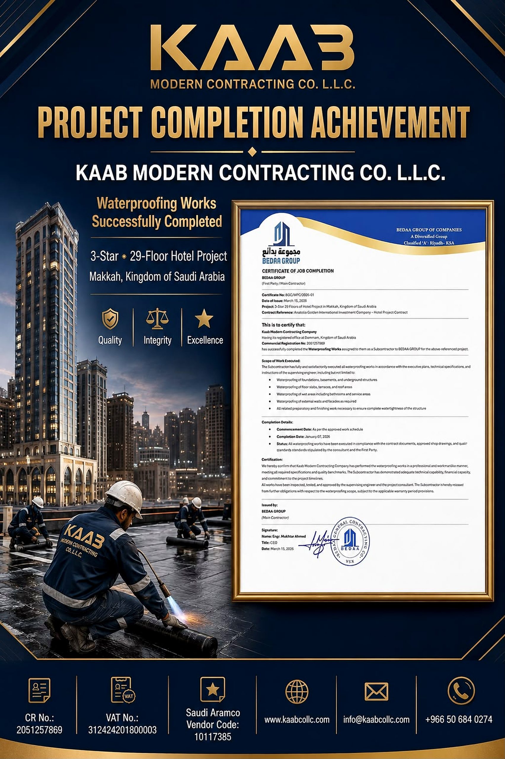 KAAB LLC modular project Saudi Arabia